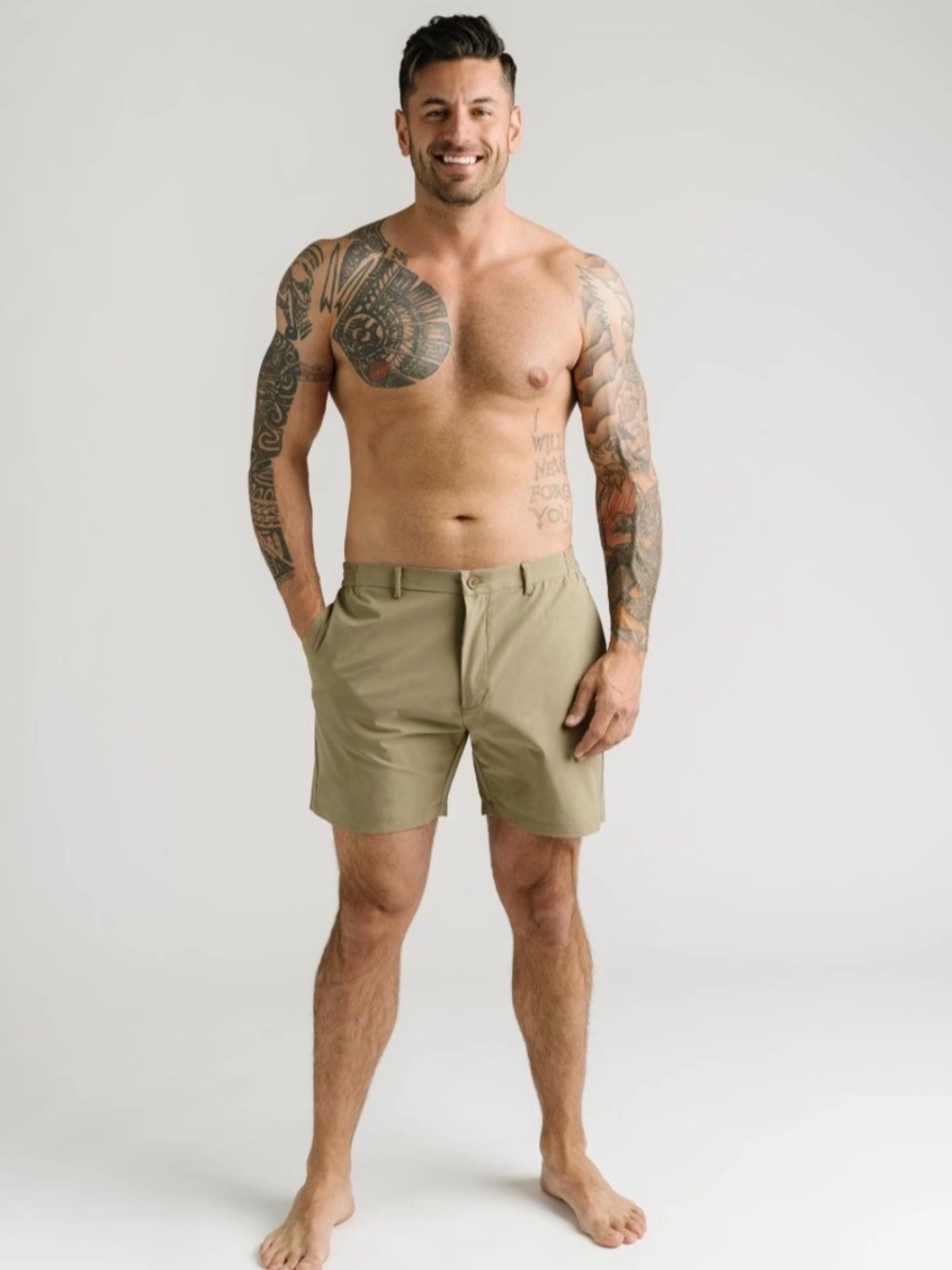 Zyia Active Men's Sand Starboard Shorts - 2(L) NWT Large quick-drying breathable